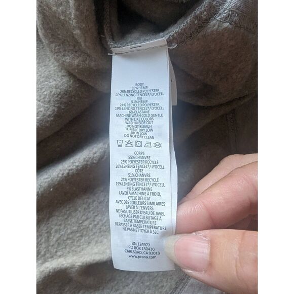 PRANA Turtleneck Sweatshirt Pullover Kangaroo Pockets - Picture 5 of 5